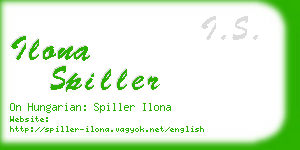 ilona spiller business card